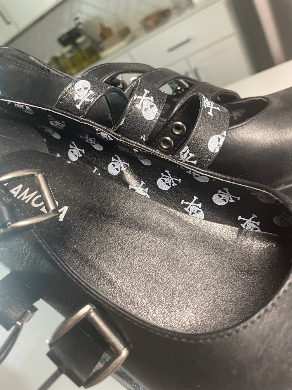 Dolls Kill Black Strappy Platform Mary Jane Heels - Picture 7 of 8